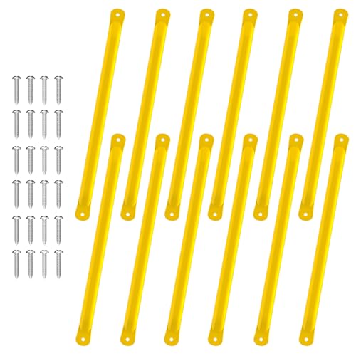 21 Inch Monkey Bars Playground Ladder Rungs for Backyard (12 Pcs, Yellow) | Indoor Outdoor Metal Monkey Bars Kit - color: Yellow