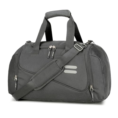 Gym Bag for Men & Women - 30L Duffel Bag with Shoe Compartment, Weekender Water Resistant Duffle Bag for Travel, Sports, Fitness & Workouts, DarkGray - color: DarkGray