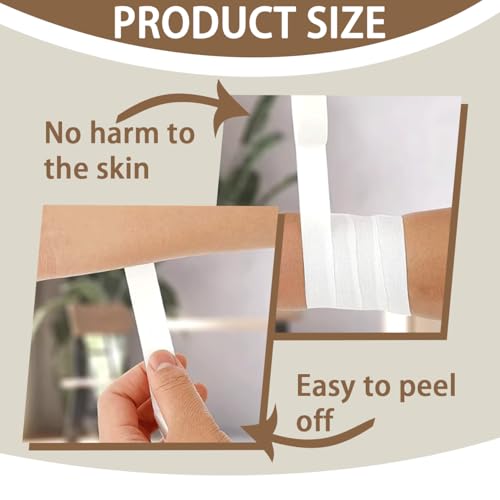 Finger Tape, Extra Strong Athletic Tape for Fingers Feet, Sweat Finger SportsTape for Outdoor Sports Weight Lifting, Volleyball, Bowling, Boulder, Climbing, Basketball (0.5 Inch x 32 Feet White 6Pcs)