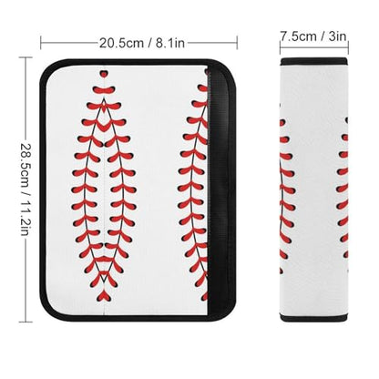2PCS Breathable Car Seat Belt Pad for Elderly Support, Stroller Pushchair High Chair, Baseball Seat Belt Cushion, Anti-Slip Pad - color: Pattern 643