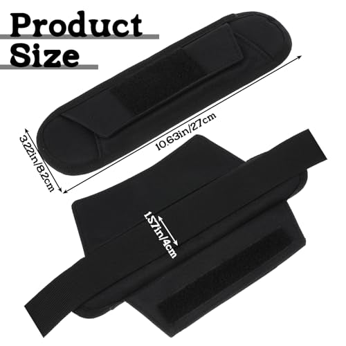 Xindojuz Extra Thick Shoulder Strap Pad, Black Shoulder Pad for Bag Strap, Soft Removable Backpack Pads Padded Shoulders Straps Fastener Cushions for Women Men Guitar Duffle Bag Straps Replacement