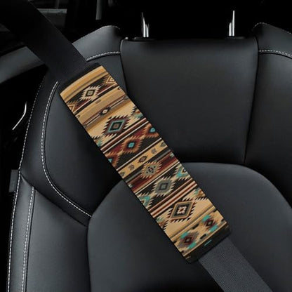 Soft Padded Seat Belt Shoulder Pad for Elderly Support, Stroller Pushchair High Chair, 2 Pack Southwestern Aztec Shoulder Harness Cover Neck and Shoulder Support - color: Pattern 1096