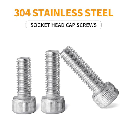 M6-1.0 x 35mm Socket Head Cap Screws Bolts, 304 Stainless Steel (A2-70), Allen Socket Drive, Bright Finish, Full Machine Threads, Quantity 25 - size: M6 x 35mm(25 PCS)