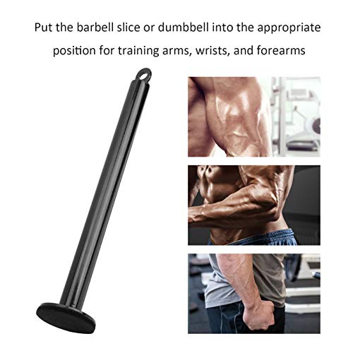Barbell Loading Pin, Weight Lifting Loading Pin, Steel Barbell Support Rod for Forearm Wrist Training with Sponge Base, DIY Fitness Equipment Accessory for Home Gym