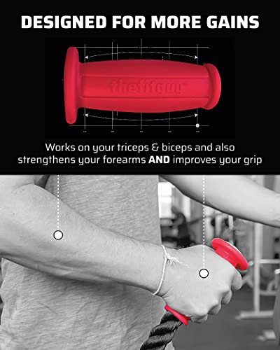 THEFITGUY Precision Cable Duo - Ergonomic Single Tricep Rope & Squat Knee Attachment for Targeted Lower & Upper Body Training
