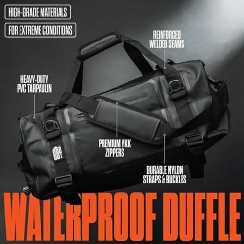 GBY Waterproof Dry Bag Duffle 56L – Large Travel, Camping & Outdoor Bag, Convertible Backpack, Sports, Gym, Durable & Portable