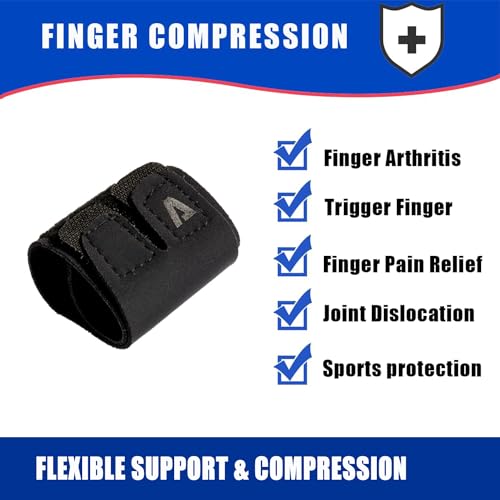 2 PCS Finger Splint Trigger Finger Brace Adjustable Finger Sleeve Buddy Wraps Compression Finger Support Mallet Finger Support for Arthritis Pain Sport Injuries (Double, L) - size: Large, style: Double - 2pcs