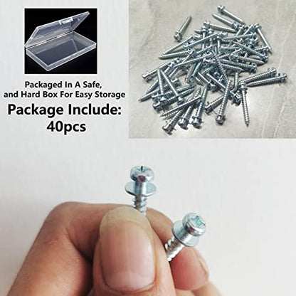 Silver Bear Claw Screws, Double-Headed Drywall Picture Hanger, 40 | Anchorless self-tapping wall hooks for D-rings, sawtooth & keyholes, picture hanging hardware screws for frames & mirrors - style: Silver-Short