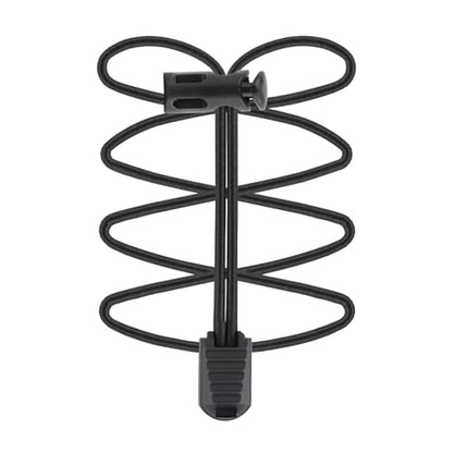 36Pack Elastic Cord End Locks, 12.2x20mm Plastic Cord Clamps for Bungee Shock Rope, Secure Tightening Caps for DIY Bracelets, Bag Strings, Drawstrings, Tarp Tie Downs (Black)