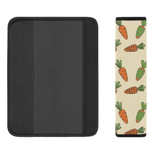 2PCS Five Watercolor Carrots Seat Belt Cover Breathable Automotive Seat Belt Protector for Adult Use, Most Cars, Pressure Relief - color: Pattern 329