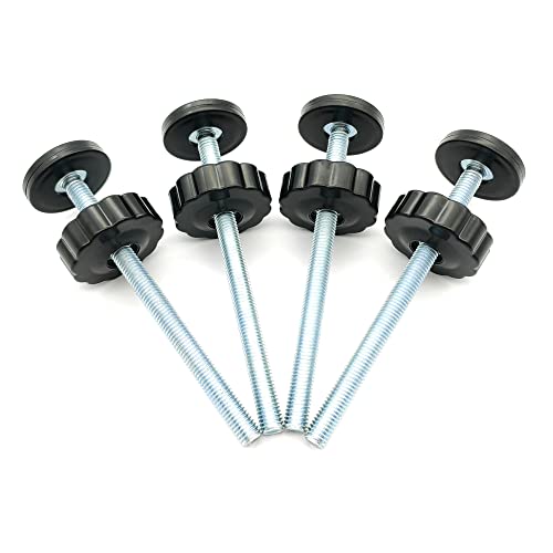 Vmaisi 4 Pack 8MM Baby Gates Threaded Spindle Rod, Replacement Parts Kits | Extra Long Wall Mounting Accessories Screws Rods Adapter Bolts for Pet & Dog Pressure Mounted Safety Gates