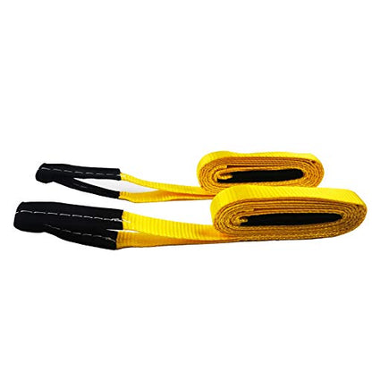6 Pcs Lift Sling Straps 1" x8' Heavy Duty Lifting Sling Web Town Strap with 2 Reinforced Loops,5000lbs Break Strength,Wear Guard End