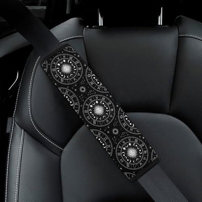 Universal Soft and Comfortable Witchcraft Alter Tarot Galaxy Zodiac Silver Seat Belt Shoulder Pad for Girls and Boys, Most Cars, 2 Pack Seat Belt Covers Cushion Shock Absorption - color: Pattern 297