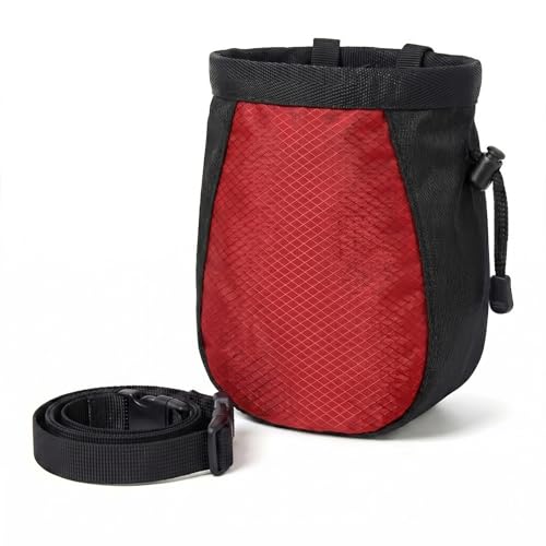 Climbing Chalk Bag - Small Chalk Bag Bouldering for Rock Climbing Chalk Pouch - color: RED