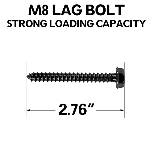 Mounting Dream Lag Bolt Kit for TV Mount Comes with M8 Lag Bolt for Wood Stud, Fischer Anchors for Concrete Wall, Includes Allen Key and Bubble Level