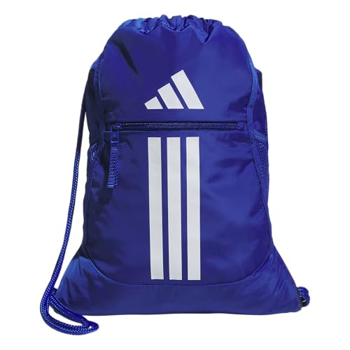 adidas Alliance Sackpack – Drawstring Backpack for Sports, Small Gym Bag, Team Royal Blue/3, OSFA - color: Team Royal Blue/3