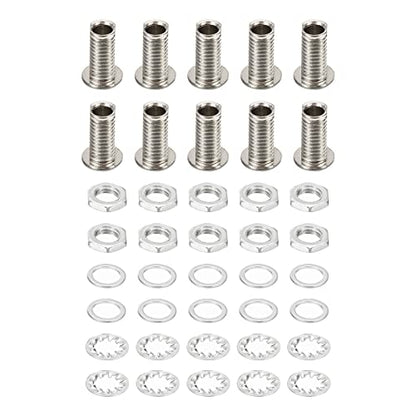PATIKIL M8x15mm Round Head Hollow Screw Bolts, 4 in 1 / 40Pieces Through Hole Bolt Chandelier Fasteners with Hex Nut and Gasket - size: 15mm