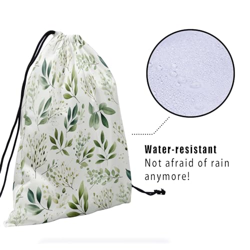 Gymnastics Grip Bag for Gymnasts Gymnastic Drawstring Bag Gym Athlete Bag - color: Green Botanical Leaves, size: 9.25" x 12" (Pack of 1)