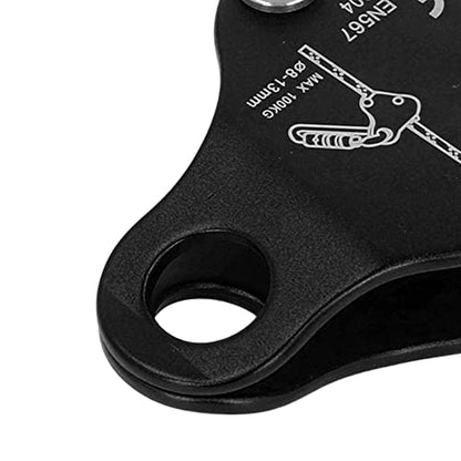 Kadimendium Climbing Rope Grab Stopper Aluminum Alloy Self Locking Grip Clamp for Cave Exploration (Black) - color: Black
