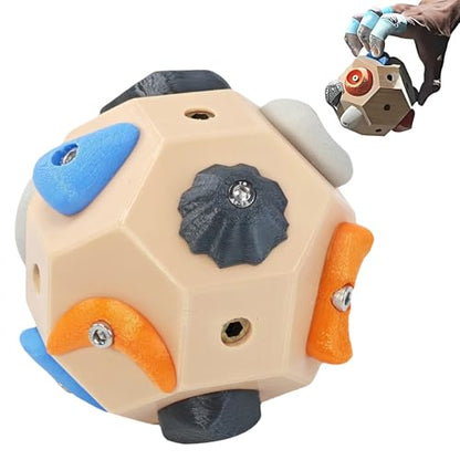 Boulder Block for Climbers，Handcrafted 3D Boulder Ball，Finger Strength Training Climbing Ball for Climbers Gift