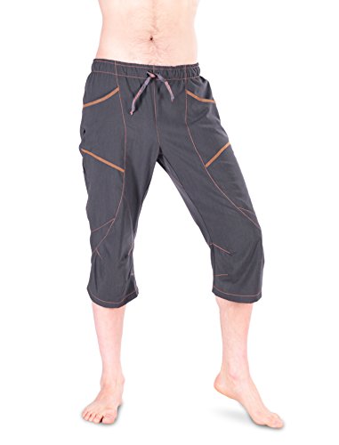 Ucraft "Xlite Rock Climbing Bouldering and Yoga Knickers ¾ Men's and Women's Capri Pants. Lightweight, Stretchy, Breathable - color: Graphite, size: Small