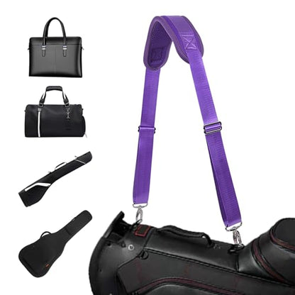 Shoulder Strap for Bag Universal Replacement 58"/67" Fixed Padded Adjustable Buckle Heavy Duty Shoulder Strap - color: Purple, size: 58"