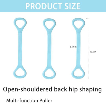 Figure 8 Resistance Band with Handles Elastic Exercise Band for Arm Back & Shoulder Workout Non-Slip 8 Shaped Resistance Band for Home Gym Yoga Pilates Stretching & Physical Therapy 3Pack - color: Blue