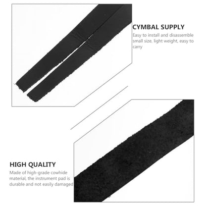 1pc Cymbal Belt Portable Replacement Strap for Musical Instruments Black Accessory for Percussion and Use