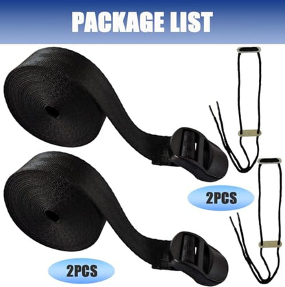 2PCS Universal Camping Mattress Coupling Sleeping Pad Repair Kit for Outdoor Adventures, 10.5ft Long Bed Connector Strap with Adjustable Buckle