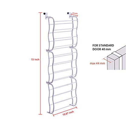 Fancy Buying Over The Door Shoe Rack Holder - 36 Pair Shoes Hanging Shelf Storage Shoe Organizer with Hooks