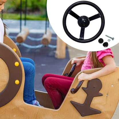 Pirate Ship Steering Wheel for Swing Set for Boys Girls Include Mounting Hardware Portable Props Playground Toy