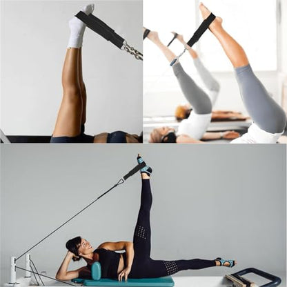 Pilates Straps Soft Padded 1 Pair Double Loop Straps D-Ring for Reformer Home Gym Workout Accessories Fitness Yoga Exercise