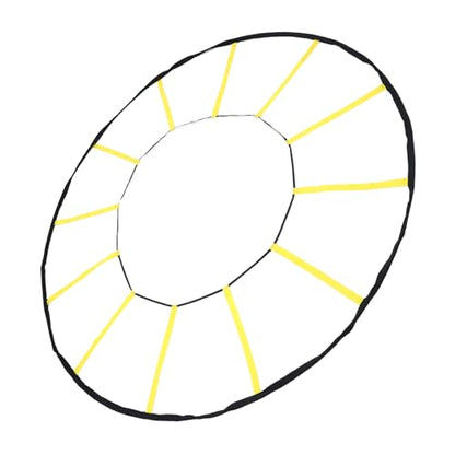 Speed and Agility Circular Ladder for Soccer Basketball Training, 12 Rungs Nylon Trainer for Enhancing Athletes Performance, for Indoor Outdoor Use