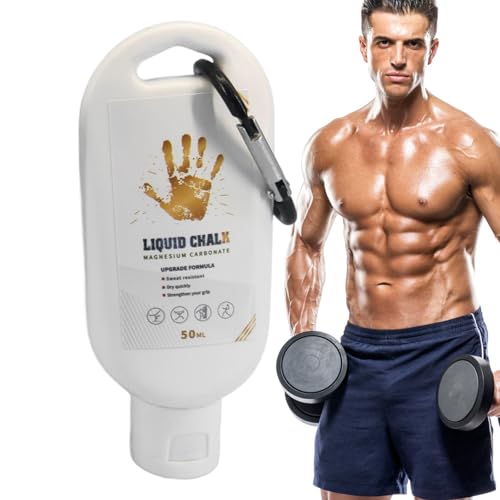 Lifting Chalk Liquid Long-Lasting Liquid Chalk | Strong Grip Hand Fluid, Grip Fluid, Gym Accessories for Pole Dancing, Weightlifting, Rock Climbing, Bodybuilding, Bouldering - color: 50ML