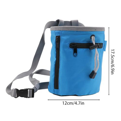 Chalk Bag for Rock Climbing, Bouldering Chalk Bag with 2 Zippered Pockets Rock Climbing Gear Equipment for Rock Climbing Gym Weightlifting