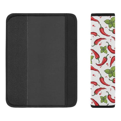 2PCS Chili Peppers Print Car Seat Belt Pad Universal Fit Seat Belt Covers Cushion for Kids, Car Seats Pushchair Strollers High Chair Pushchair, Easy Install (No Tool) - color: Pattern 822