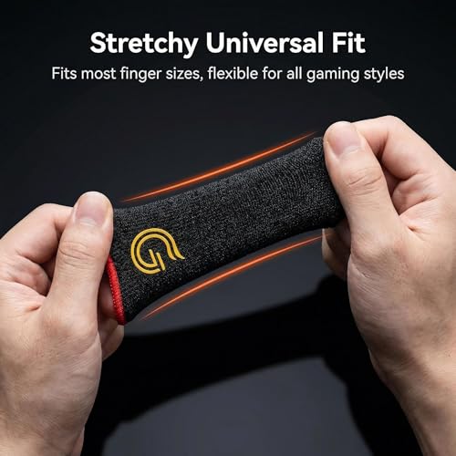 16-Pack Gaming Finger Sleeves for Mobile Gaming & Touchscreen | Carbon Fiber Material, High Sensitivity, Anti-Slip, Breathable, Ideal for Sweaty Hands, PUBG & COD Mobile - color: Mixed Blue& Black