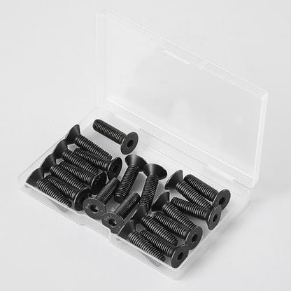 M8-1.25 x 100mm Flat Head Hex Socket Cap Screws Countersunk Bolts, 10.9 Grade Alloy Steel, Black Oxide Finish, Allen Hex Drive, Metric Fully Threaded, 10PCS - size: M8-1.25 x 100mm(10PCS)