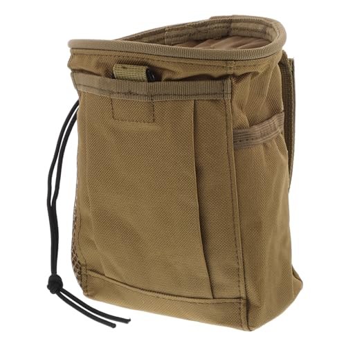 GALPADA Adjustable Waist Pouch Fanny Pack Made of Sturdy Oxford Cloth with Portable Drawstring Design for Camping and Outdoor Activities Utility Belt Bag in Khaki