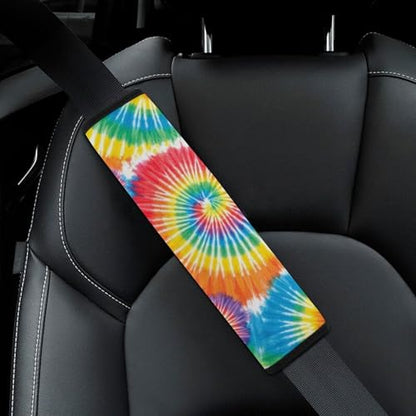 Universal Fit Colorful Tie Dye Seat Belt Shoulder Pad for Adult Use, Most Cars, 1 Pair Harness Pads Strap Anti-Slip Pad - color: Pattern 1025