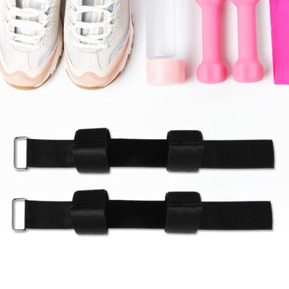 Toyvian Heavy Duty Dual Foot Training Feature Dumbbell Loading Straps Adjustable 1 Pair Nylon Arm Workout Straps for Pullups Strength Training