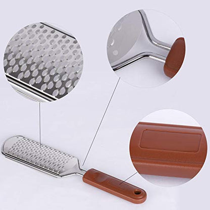 2 Pieces Colossal Foot Rasp Foot Files Callus Remover Foot Scrubber, Stainless Steel Feet Grater Heel File Foot Pedicure Tools for Dry Cracked Heels - color: Foot Rasp X 2