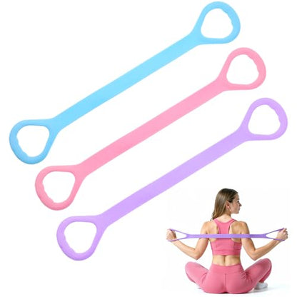 Figure 8 Resistance Band with Handles Elastic Bands for Working Out Arm Back Shoulder Training Elastic Ropes Exercise Equipment for Yoga Pilates Physical Stretching Chest Expander