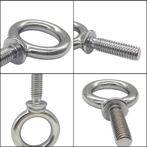 5/8"-11 x 1-3/4" UNC Lifting Shoulder Eye Bolts, Marine Grade 304 Stainless Steel Threaded Nut Fastener (5 Pack) - size: 5/8"-11 X 1-3/4", style: Pack of 5 (304 stainless steel)