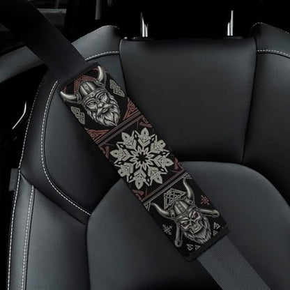2 Pack Warrior Vikings Norse Mythology Car Seat Belt Pad Soft Padded Harness Pads Strap for Child, Car Seats Pushchair Strollers High Chair Pushchair, Anti-Slip Pad - color: Pattern 1137