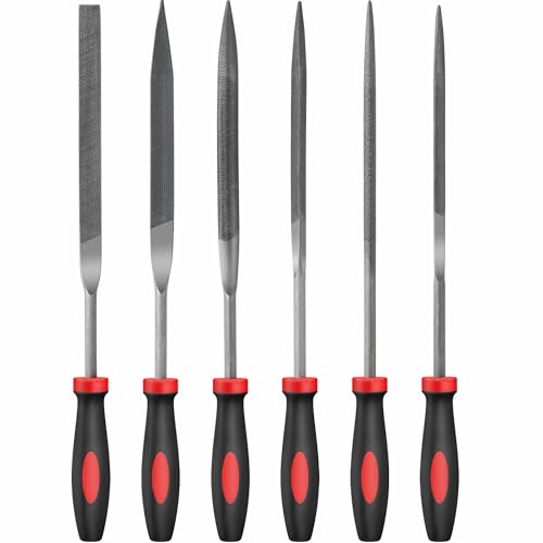 Hi-Spec Needle File Tool Set for Fine Metal, Wood and Craft Work with Case | 6pc, everyday fixes made easier, organized portable storage, beginner-friendly selection, apartment and office tasks, tidy - size: 6 pieces