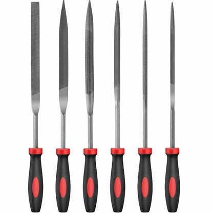 Hi-Spec Needle File Tool Set for Fine Metal, Wood and Craft Work with Case | 6pc, everyday fixes made easier, organized portable storage, beginner-friendly selection, apartment and office tasks, tidy - size: 6 pieces