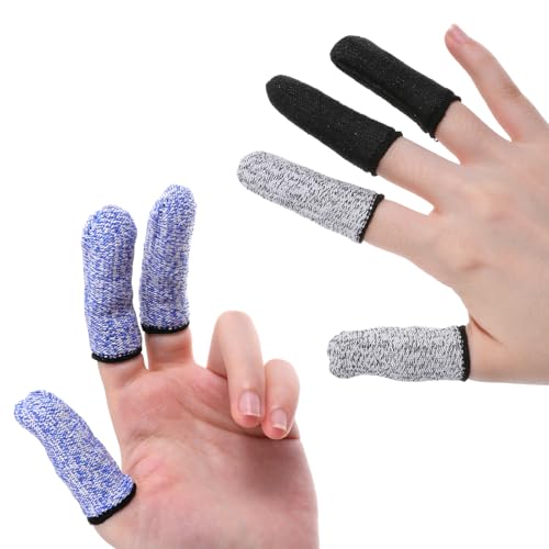 Finger Covers for Cuts, 30 Pcs Reusable Non Slip Finger Cots Breathable Finger Tips Protector Thumb Guard for Kitchen Garden Work Sculpture