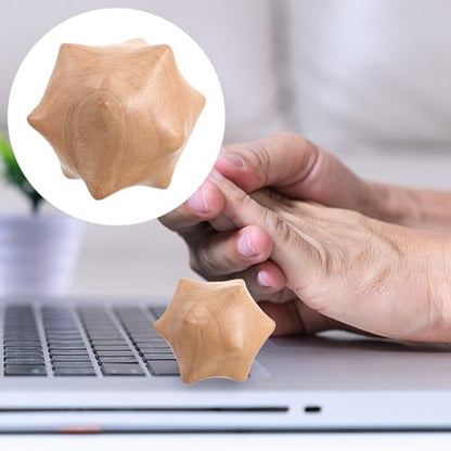 Wooden Massage Ball Hand Exercise Practical Palm Massage Ball for Stress Relief and Muscle Therapy