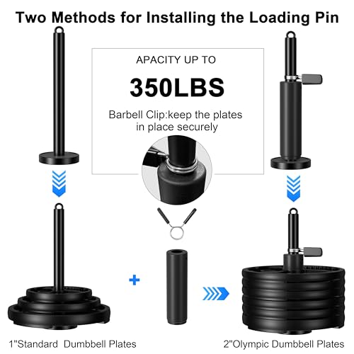 Cable Pulley System for Home Gym, Silent Heavy Duty Pulley Kit Fits 1 & 2" Plates, Tricep Pull Down & Bicep Curl Attachment for Power Racks, 350LBS Capacity Strength Training Equipment